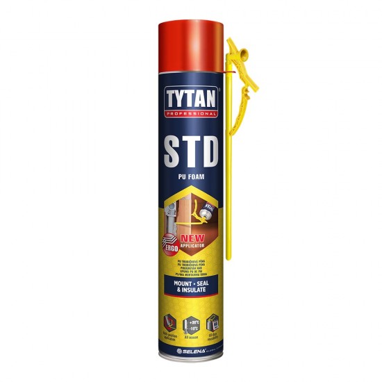 Tytan STD – Spumă Poliuretanică cu Pai ERGO, toate anotimpurile, 750 ml Tytan STD – Spumă Poliuretanică cu Pai ERGO, toate anotimpurile, 750 ml